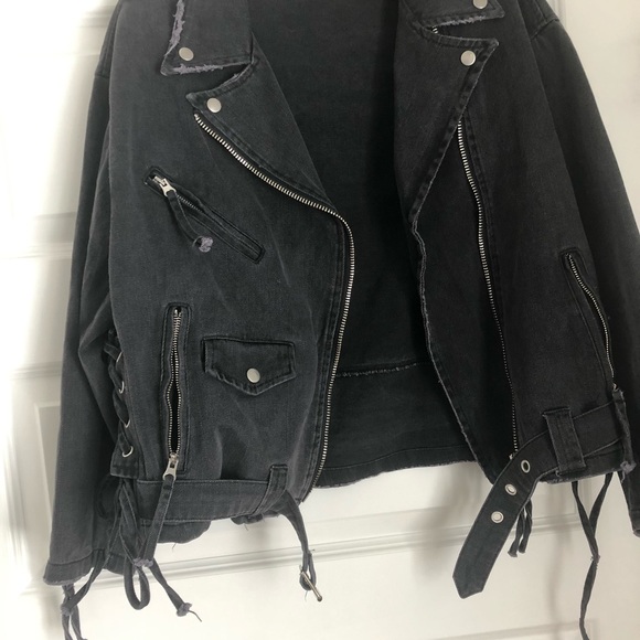 jet setter black denim jacket